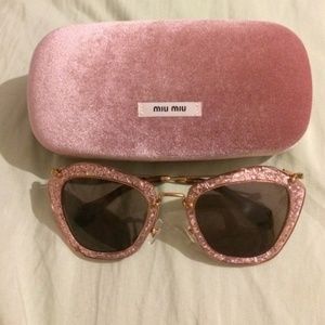Miu Miu Sunglasses- Pink Silver